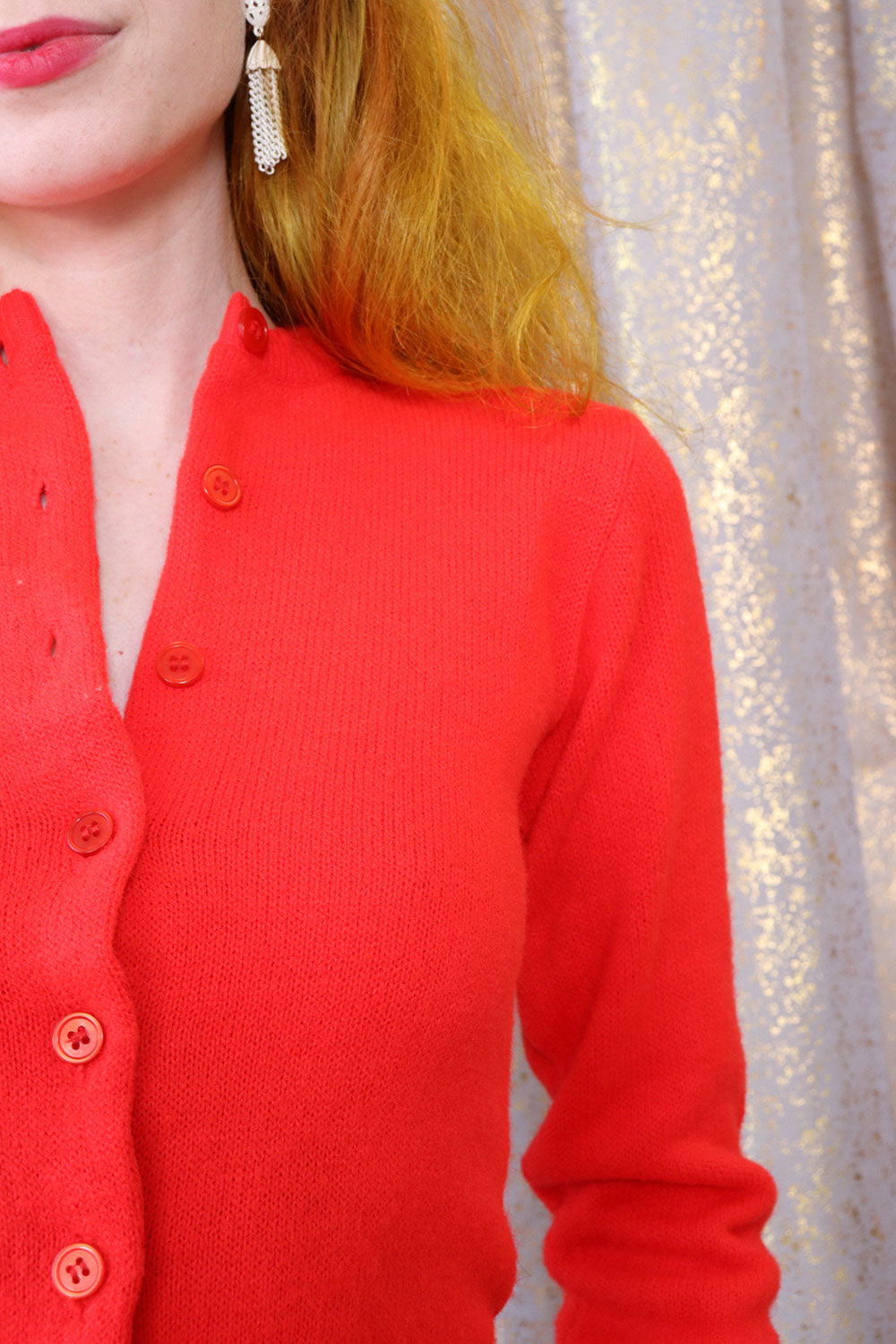 Maraschino Cherry Crop Cardigan XS