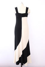 B&W Paneled Sweep Gown S-S/M