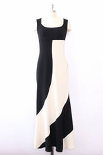 B&W Paneled Sweep Gown S-S/M