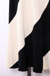 B&W Paneled Sweep Gown S-S/M