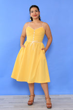 Lemon Piping Sundress M