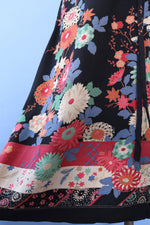 Japanese Floral Wrap Skirt S/M