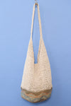 Ivory Raffia Hobo Bag