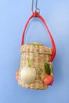 Fruity Wicker Bucket Purse