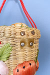 Fruity Wicker Bucket Purse