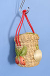 Fruity Wicker Bucket Purse