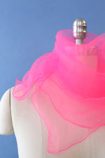 Frothy Pink Chiffon Scarf