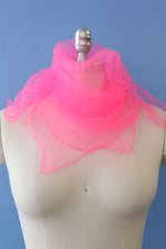 Frothy Pink Chiffon Scarf