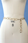 Hammered Gold Chain Belt