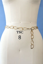 Hammered Gold Chain Belt