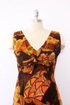 1960s Barkcloth Hawaiian Maxi M