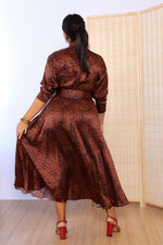 Fluid Silk Spice Dress M/L