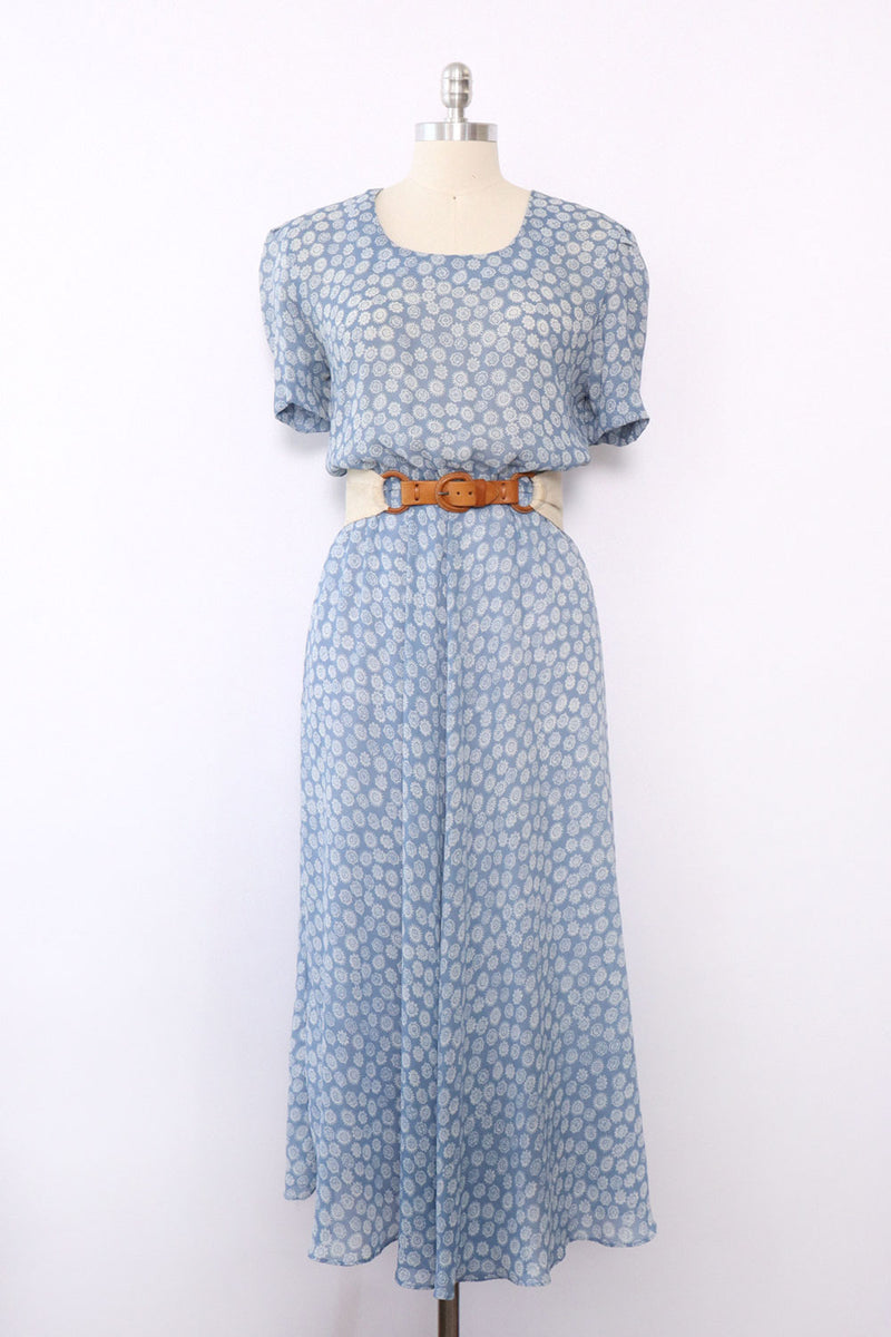 Blue Skies Sun Medallion Tea Dress L