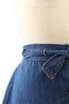 Denim Tie Button Skirt S