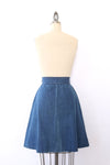 Denim Tie Button Skirt S