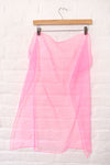 Frothy Pink Chiffon Scarf