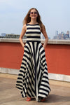 Nadia Tarr Striped Knit Circle Maxi XS-L