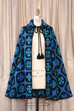 Electric Cobalt Tapestry Cape XS-L