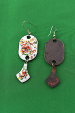 Artisanal Enamel Shapes Earrings