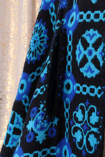 Electric Cobalt Tapestry Cape XS-L