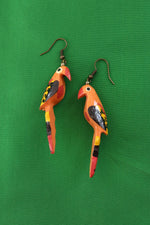 Peachy Parrot Earrings