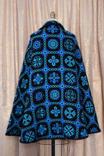 Electric Cobalt Tapestry Cape XS-L