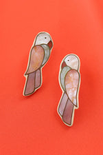 Pearly Mosaic Parrot Earrings