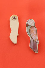 Pearly Mosaic Parrot Earrings