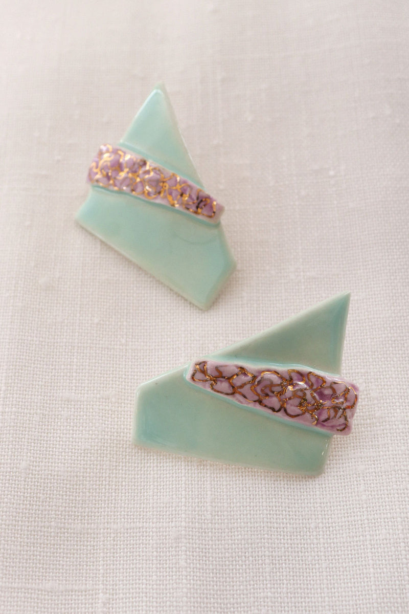 Pastel Ceramic 80s Earrings