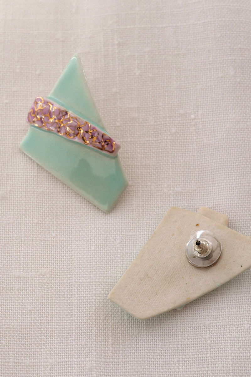 Pastel Ceramic 80s Earrings