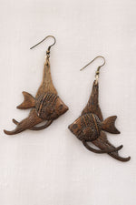 Etched Angelfish Earrings