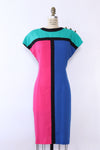 Jeweltone Colorblock Sheath Dress L