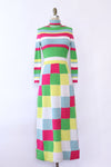 Candy Knit Squares Maxi Dress XS-M