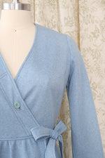 Sky Blue Wrap Knit Dress S/M