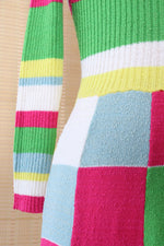 Candy Knit Squares Maxi Dress XS-M