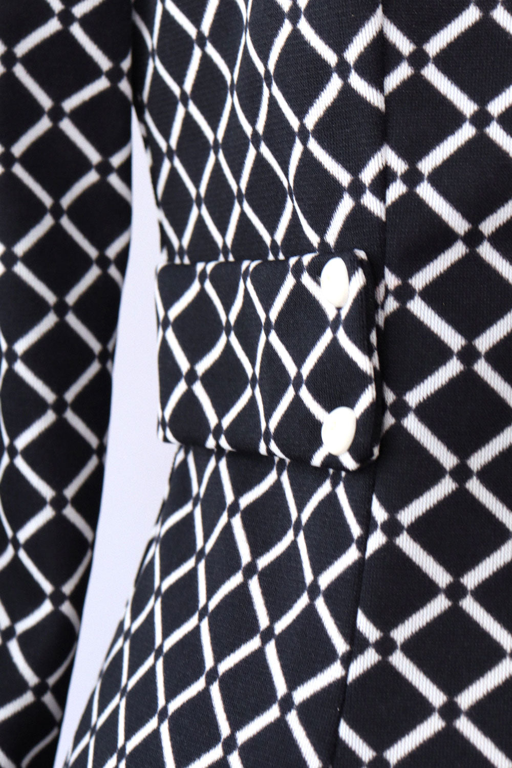 Op-Art Collared Dress M-M/L