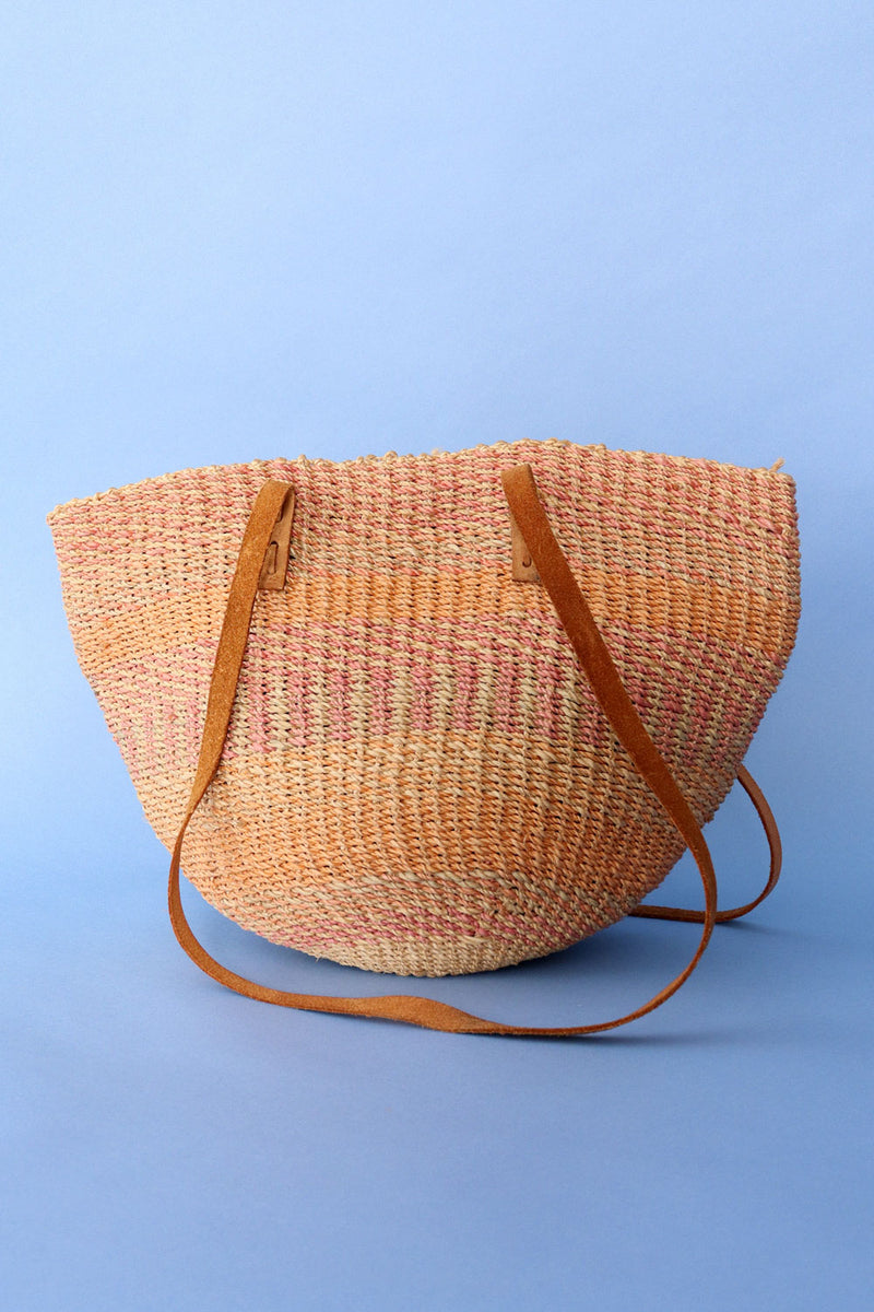 Sunset Stripe Market Bag