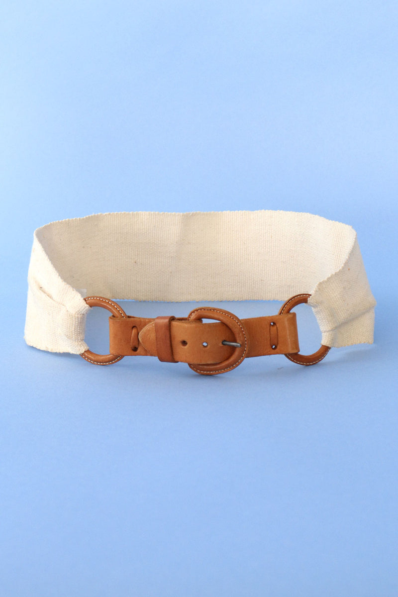 Wide Canvas Waist Belt S