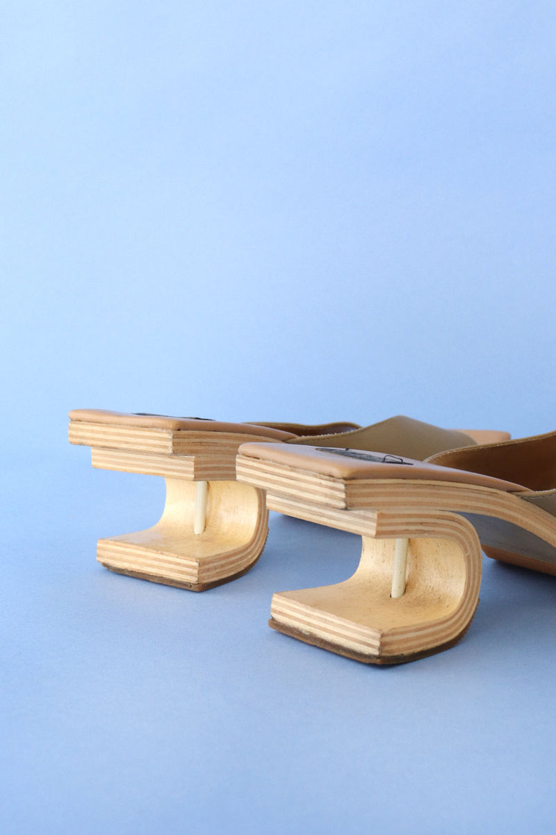 Sculptural Wooden Mules 9