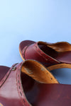 Aigner Oxblood Wooden Mules 9