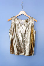 1980s Liquid Gold Lamé Tank M