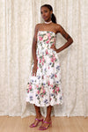 Strapless Spring Floral Dress M