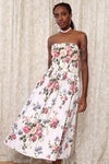 Strapless Spring Floral Dress M