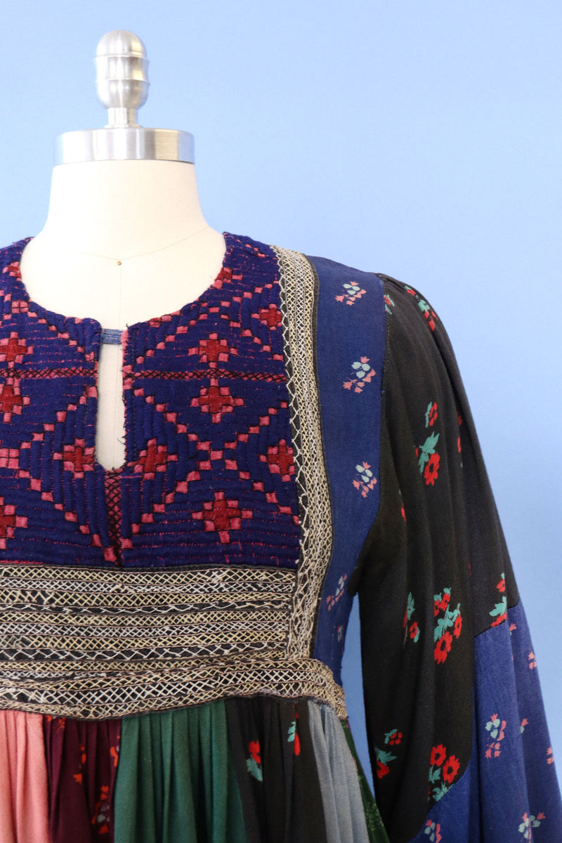 Blue Period Bohemian Patchwork Dress XS/S