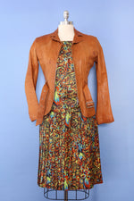 Caramel Belted Leather Jacket XS/S