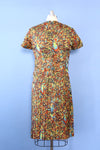 Psychedelic Peacock Pleat Dress L