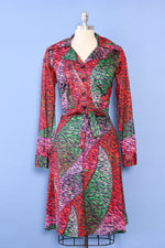 Abstract Expressionist Collared Dress M