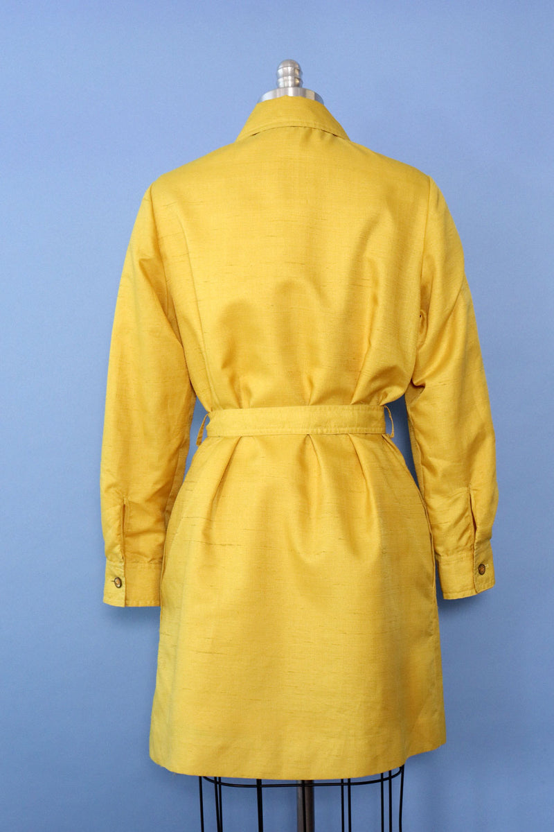 Meyer Lemon Shantung Shirtdress M