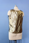 1980s Liquid Gold Lamé Tank M