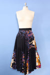 Crane Print Ruffled Skirt S/M